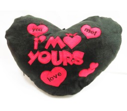 Love Heart Black I M Yours Pillow With I Love You Music on Press Large Size[12 x 17 inches]
